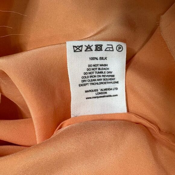 Marques Almeida Silk Belted Collar Long Sleeve Blouse | Size S - Picture 8 of 11